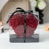 Día de San Valentín Ventas Calientes Transfronterizas Adornos de Amor de Flor de Espuma Rosa PE Amor Simulación Rosa Corazón Durazno Caja de Regalo de PVC