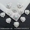 Amor circón multicolor corazón de melocotón multi-way diamantes cuentas diy pulsera de cuentas hecha a mano collar cadena de teléfono móvil accesorios material