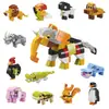 Blocos de Montar Domésticos de Pequeno Porte Transfronteiriços, Brinquedos Transparentes de Dinossauros e Vida Marinha, Brinquedos Educacionais de Montagem de Insetos, Presentes para Crianças