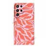 Funda de teléfono de patrón irregular color rosa coral estilo ins transfronterizo para Samsung Galaxy S25 Ultra funda de película