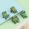 Broche de Aleación de Tortuga de Dibujos Animados Insignia Creativa de Animación para Niños Accesorios Colgantes para Mochila Escolar Uniforme Escolar Regalo
