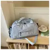 Bolsa de equipaje simple para distancias cortas, separación húmedo/seco, bolsa deportiva para fitness, color sólido, bolsa de mano para viajes, bolsa de equipaje para vacaciones al aire libre