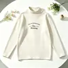 Ropa Interior Térmica de Felpa para Niños Tallas Mediana a Grande Cuello Alto Otoño/Invierno Top Cálido Sudadera para Niños Capa Interior para Niños Ropa de Abrigo
