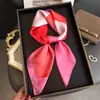 Bufanda Impresa de Seda Sintética con Bloques de Color Simples, Chal de Alta Gama, Bufanda para el Cuello con Protección Solar, Bufanda Cuadrada Pequeña, Pañuelo para la Cabeza, Bufanda para Mujer