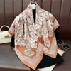 Lenço de Pescoço Leve com Estampa Floral de Plantas para Primavera e Outono Sarja Quadrado Grande Artístico Lenço Xale Elegante de Alta Qualidade para o Dia a Dia