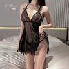 DZ Guiruo Ropa Interior Sexy Sexy V Profundo Encaje Privado Tentación Perspectiva Bata Uniforme Set 1639