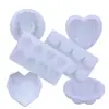 Juego de 6 Moldes para Pastel de Silicona con Forma de Corazón para Hornear Perfectos para Hacer Mousse, Pudín y Pasteles al Vapor Duraderos Antiadherentes Ideales para Postres DIY Color Blanco