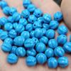 Cuentas de calabaza de turquesa azul de imitación, cuentas de jade de imitación, melón bendecido azul cielo, pulsera, collar, accesorios, cuentas hechas a mano