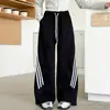 Calça street style super legal para meninas, novo estilo outono 2026, calça esportiva casual infantil, alunos do ensino fundamental, crianças mais velhas, calça pantalona