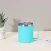 Taza de Plástico Sólido de Color para Rociar con Tapa, Portátil, Boca Ancha, con Asa, Taza Imprimible, Regalo Publicitario de Negocios, Taza Térmica