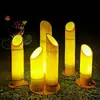Plástico reforzado con fibra de vidrio y resina iluminación exterior boceto LED transparente bambú tubo de bambú forma lámpara de pelo viaje recorrido nocturno paisaje