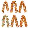 Ratan de Hoja de Arce Imitación Nuevos Hojas Artificiales Falsas en Stock Decoración de Otoño Día de Acción de Gracias Todos los Santos Festival de la Cosecha Ratan