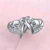 Pendientes coreanos Pendientes de joyería de plata Temperamento de mujer Personalidad simple Moda japonesa y coreana Corazón de mujer Ten tus pendientes
