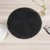Mantel individual simple estilo nórdico cuerda de papel PP borla papel de PP tejido redondo aislamiento térmico alfombrilla anti-quemaduras plato de mesa posavasos alfombrilla para olla