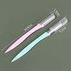 Cuchillo recortador de cejas con red protectora de seguridad antiarañazos para hombres y mujeres, cuchilla de afeitado de cejas para principiantes, herramienta