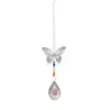 Atrapasol Bola de Cristal Prisma Parasol de Ventana Fabricante de Arcoíris Colgante de Mariposa Libélula Sol E18