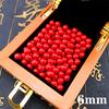 Accesorios de Cuentas Redondas de Cinabrio DIY Cuentas Separadas Material Suelto Pulsera Semiacabada Pulsera de Cinabrio Arena Roja Cuentas Sueltas Venta Directa de Fábrica