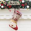 2017 Nuevas decoraciones de medias navideñas Colgante navideño Regalo Media decorativa de Papá Noel Media decorativa navideña