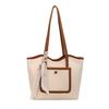 Bolsa Casual para Deslocamento Retrô de Grande Capacidade Feminina 2025 Nova Bolsa de Ombro High-End Bolsa Tote Portátil High-End