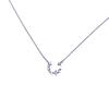 Collar de Herradura en Forma de U de Plata Esterlina S925 Clavícula Colgante Simple Elegante Lujo Ligero Nicho Ins Celebridad de Internet Modelo Nuevo 2024