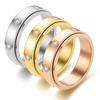Anillo giratorio de descompresión con nicho de circonita con incrustaciones de diamante corroído, transfronterizo, 2022