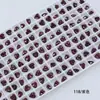 Rinestones para Uñas Dongzhou Corazón de Melocotón 5.5MM Base Puntiaguda Rinestones de Vidrio de Forma de Corazón de Colores Accesorios para Joyería DIY Decoración de Uñas Rinestones