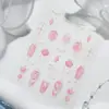 Lindo Estilo Rococo Barroco Femenino Rosa Palacio Ángel Pegatina de Relieve para Uñas 5D Estéreo Ultra-Delgada Calada con Adhesivo