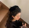 UME-KOREA Corea terciopelo vintage lazo grande punto negro