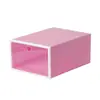 Caja de Zapatos Transparente Macaron Tapa abatible Almacenamiento a Prueba de Polvo Ensamblaje Libre Hogar Dormitorio Caja de Almacenamiento para Tenis Venta al por Mayor