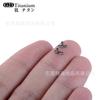 Venta Caliente Transfronteriza Europea y Americana F136 Aleación de Titanio Base Roscada Internamente G23 Titanio Joyería para Piercing Roscada Internamente Directo del Fabricante