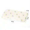 Almohada de espuma viscoelástica para bebé con zonas acanaladas para soporte del cuello, almohada infantil de rebote lento para dormir boca arriba, de lado, almohada de dibujos animados para bebé