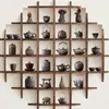 Estante de Chá Estilo Chinês, Decoração de Casa Decorativa com um Toque Retrô Nostálgico Inspirado no Zen, Bule, Lata de Chá, Conjunto de Xícaras de Chá, Enfeites