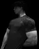 Camiseta Esportiva Fitness de Compressão com Gola Redonda, Manga Curta e Estampada para Homens e Mulheres, Secagem Rápida e Respirável