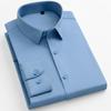 Camisa de Negocios para Hombre Primavera y Otoño Modal Ligera Negocios Sentido Avanzado Vestido Camisa Blanca Profesional Transpirable Camisa de Seda de Hielo
