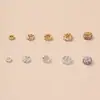 Fábrica directa de accesorios de cuentas de encaje de diamantes de oro de 18 quilates colgante DIY collar accesorios pequeños redondos al por mayor