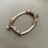 Pulseira de trava de segurança com pedra âmbar vintage para mulheres luxo leve nicho pulseira requintada de contas novo estilo chinês pulseira para casais amigas
