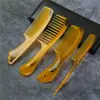 Peine Amarillo de Plástico Oxford Engrosado de Dientes Anchos Peine Portátil para Peinar el Cabello para Hombres y Mujeres