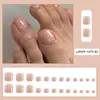 Promoção Imperdível Cor Sólida Unha do Pé Acabamento de Unha Gel Jelly Patch de Unha Postiça Curta Unha do Pé Peça de Unha