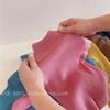 [en stock] Cuello alto de invierno para niña Joker Infantil Suave Ceroso Cálido Camisa con forro Estilo extranjero para niña