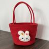 Bolso de mano de cuerda de algodón, bolso arcoíris, moderno, sencillo, fresco, dulce, para vacaciones, viajes, bolso tejido, regalo de acompañamiento.