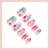 Flores Pequeñas Frescas y Lindas Transfronterizas Europeas y Americanas Parche Dulce Manicura Uñas Portátiles Mayorista Uñas Postizas Uñas Terminadas