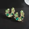 Brincos de prata vintage com diamantes, formato oval gota d'água, brincos requintados retrô, brincos de luxo leve de alta qualidade