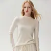 100% cashmere, nova coleção outono 2026, gola alta feminina, manga longa com barra enrolada, suéter de malha minimalista
