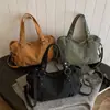 Bolso Tote de Gran Capacidad Transfronterizo 2024 Nuevo Bolso de Mujer Combinable Bolso Bandolera Color Sólido Esmerilado Hombro Axila