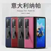 Adequado para Huawei MateX2 Tela Dobrável Suporte de Cinto Real Capa de Celular Camada Superior Cinto de Couro Capa Frontal Película HD Capa de Couro