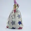 Suministro de fábrica bolsa de algodón con estampado y cordón bolsa de embalaje para regalo bolsa con cordón imprimible con LOGO bolsa decorativa de cordón para joyería