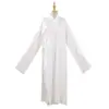 Cárdigan de Ropa Forrada Hecho en Ming Pijama Ropa Han Bata de Cuello Redondo Hecha en Ming con Estilo de Respaldo Dama del Palacio Blanco Traje Antiguo de Drama