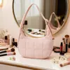 Nueva Moda Bolso Pequeño de Plumas para Mujer Bolso de Hombro Bolso de Hombro de Nailon y Bolso de Mano con Correa de Hombro Ajustable