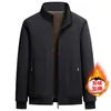 Abrigo Ejecutivo de Algodón Talla Grande M-XL Transfronterizo para Hombre, Chaqueta para Hombres de Mediana Edad y Mayores, Abrigo de Hombre con Forro Polar, Algodón, Engrosado, Cálido, Cuello Alto