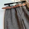 ¡Producto de alta calidad, cómpralo sin dudar! Pantalones de lana grises de pierna ancha de alta gama para mujer, nueva colección otoño/invierno 2026, pantalones de traje casuales y elegantes